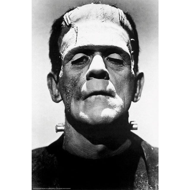 Close Up Frankenstein Boris Karloff Poster