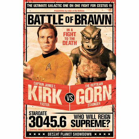 Close Up Star Trek Kirk VS Gornstar Poster