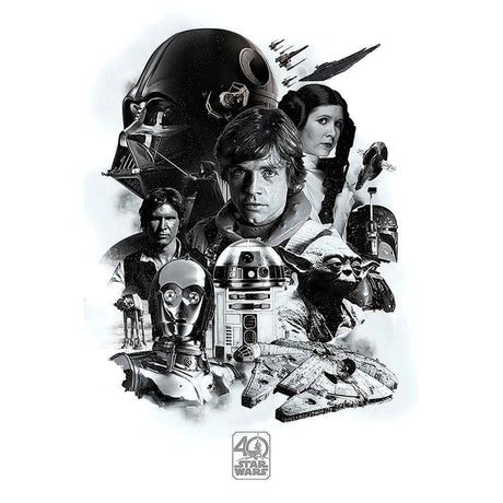 Close Up Star Wars 40th Anniversary Montage Poster