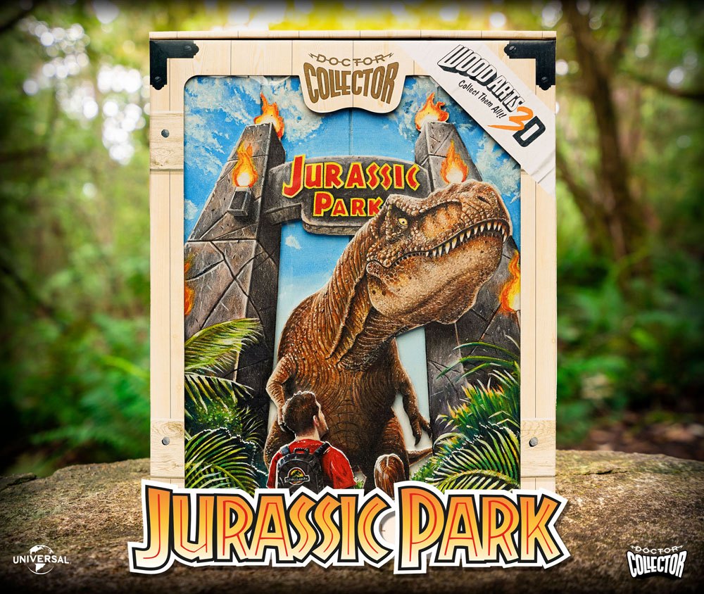 Doctor Collector Jurassic Park Rex Attack WoodArts 3D Holzdruck