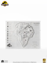 Elite Creature Collectibles Jurassic Park Isla Nublar Topographische Karte