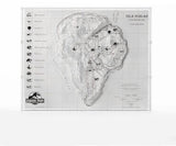 Elite Creature Collectibles Jurassic Park Isla Nublar Topographische Karte