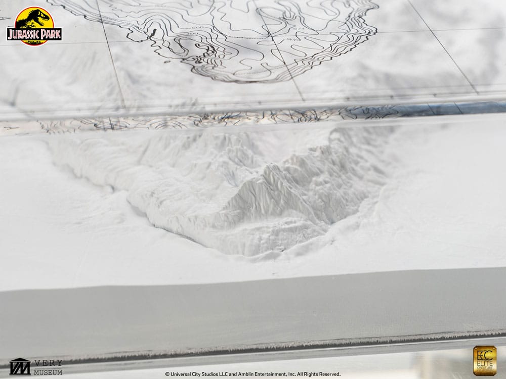 Elite Creature Collectibles Jurassic Park Isla Nublar Topographische Karte