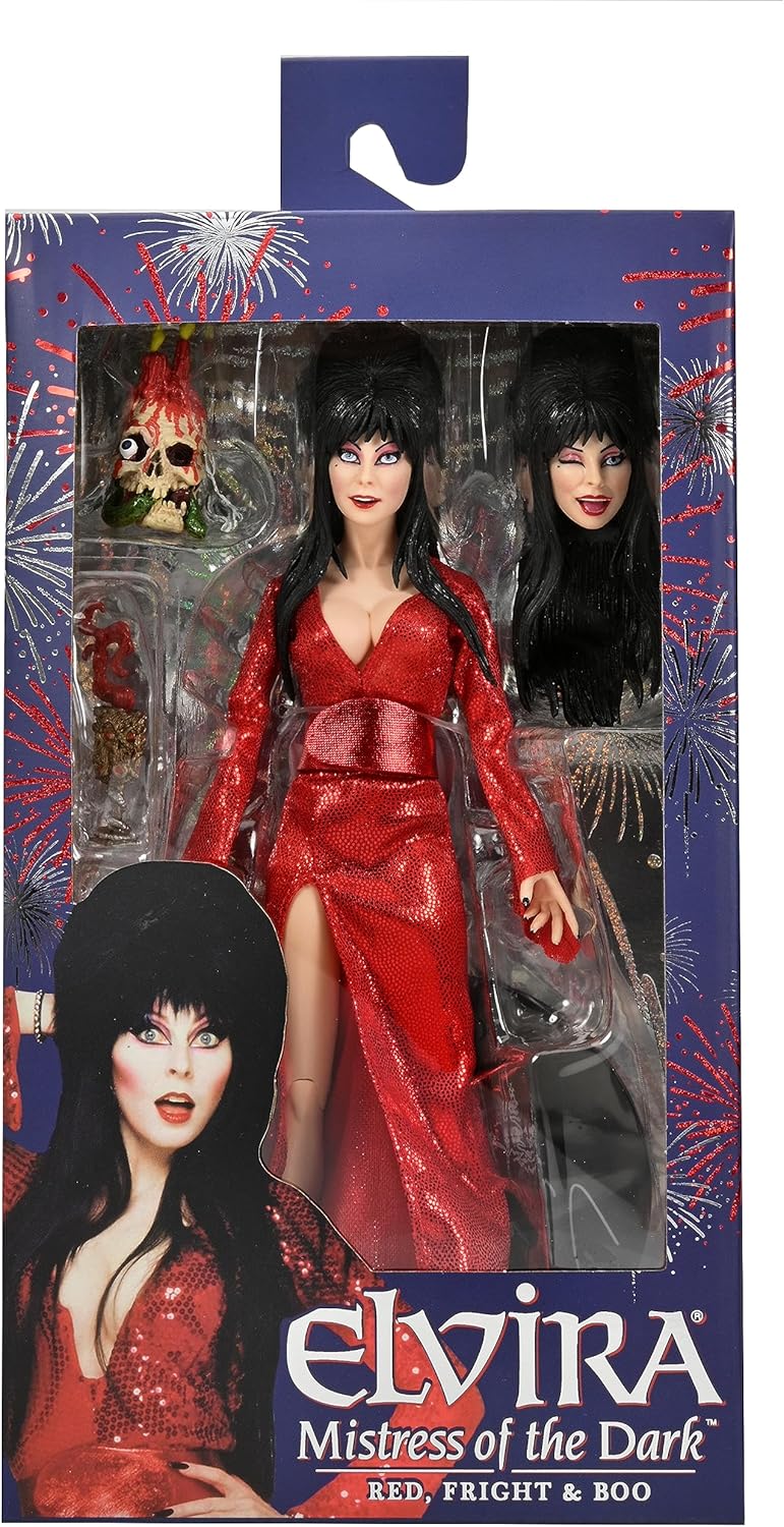 Elvira - ’Red Fright and Boo’ Clothed Actionfigur