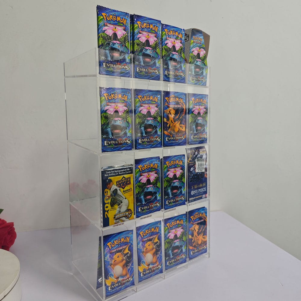 Evoretro Acryl Verkaufsdisplay Thekendisplay für Trading Card Booster Packs