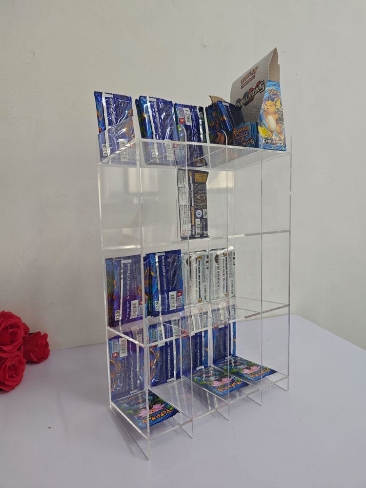 Evoretro Acryl Verkaufsdisplay Thekendisplay für Trading Card Booster Packs
