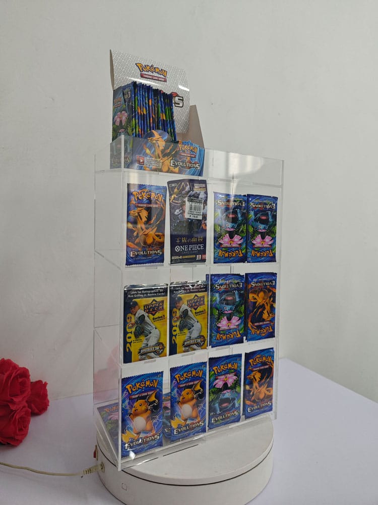 Evoretro Acryl Verkaufsdisplay Thekendisplay für Trading Card Booster Packs