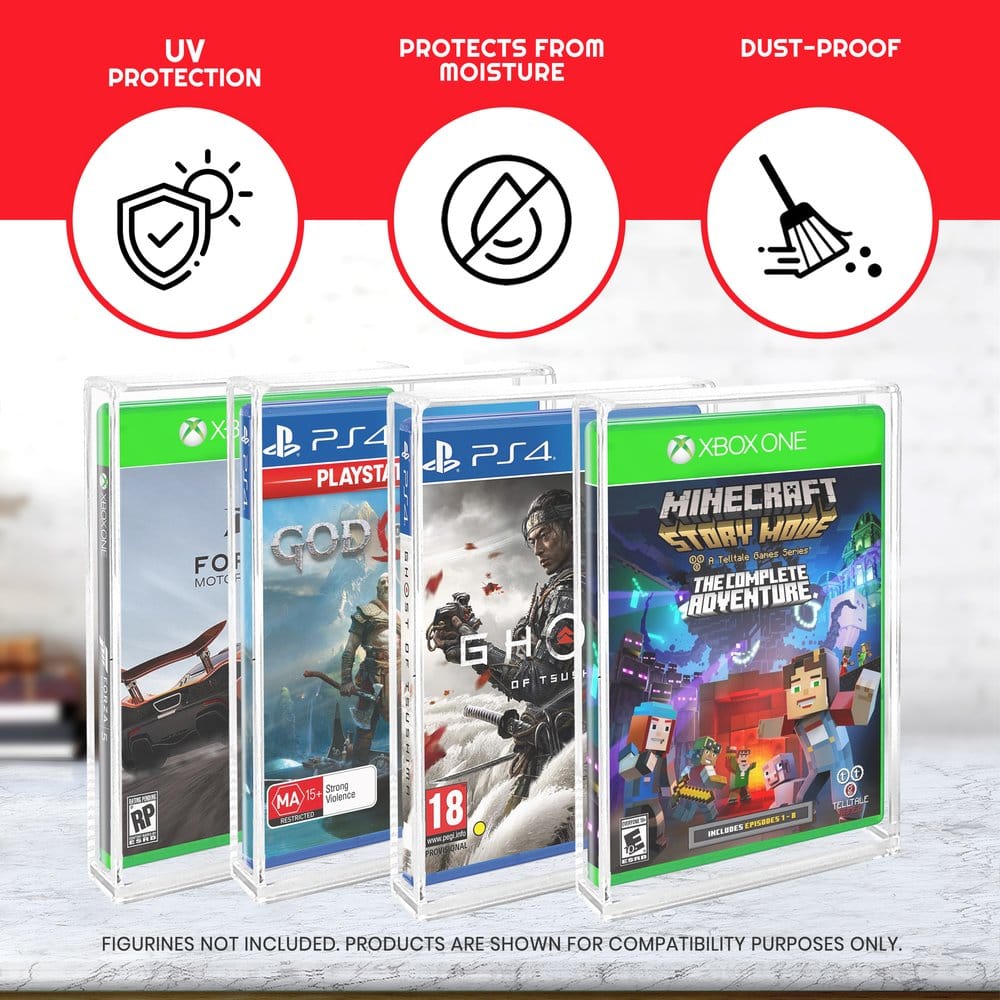 Evoretro Acrylgehäuse 2er-Pack Für PS3/PS4/Blu-Ray/XBOX One