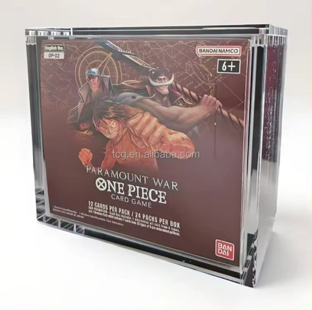 Evoretro Bandai One Piece TCG größere Booster Box (OP-02) Acryl Display Case für Evoretro