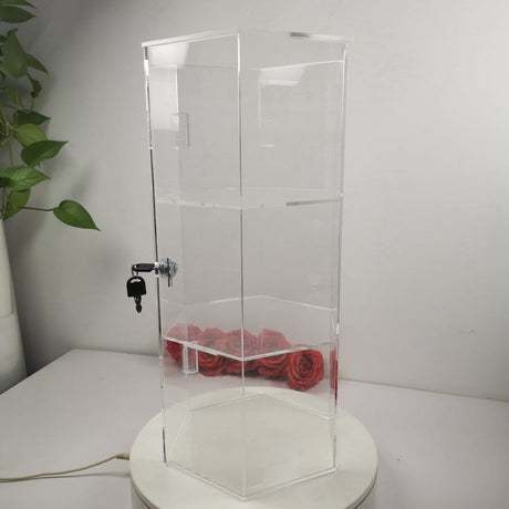 Evoretro Evoretro 3-Stufiger Abschließbarer Sechseckiger Acryl-Displayturm