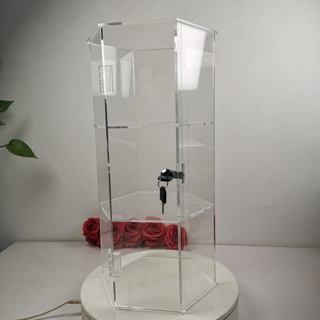 Evoretro Evoretro 3-Stufiger Abschließbarer Sechseckiger Acryl-Displayturm