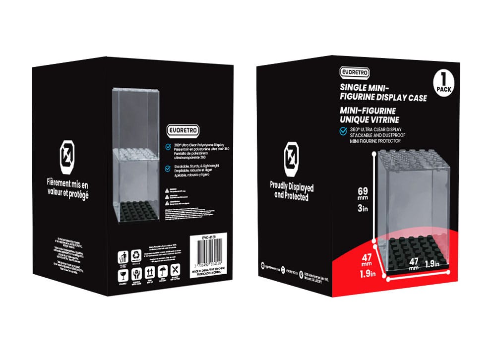 Evoretro Evoretro Single Stackable Acryl Display Case für Minifiguren