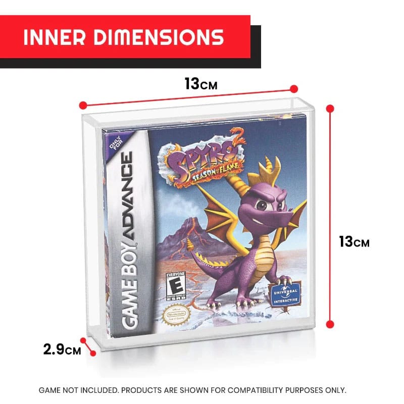 Evoretro Gameboy Gameboy Advance Spiele Acrylgehäuse 2er-Pack