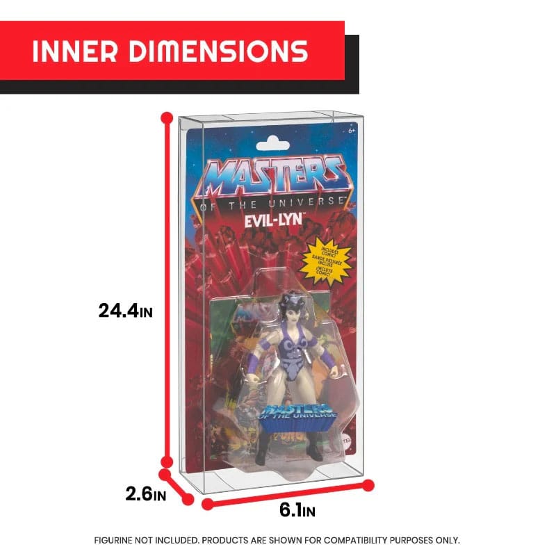 Evoretro Masters of the Universe Origins Power Posing (Carded) Box PET 10er-Pack für Figuren