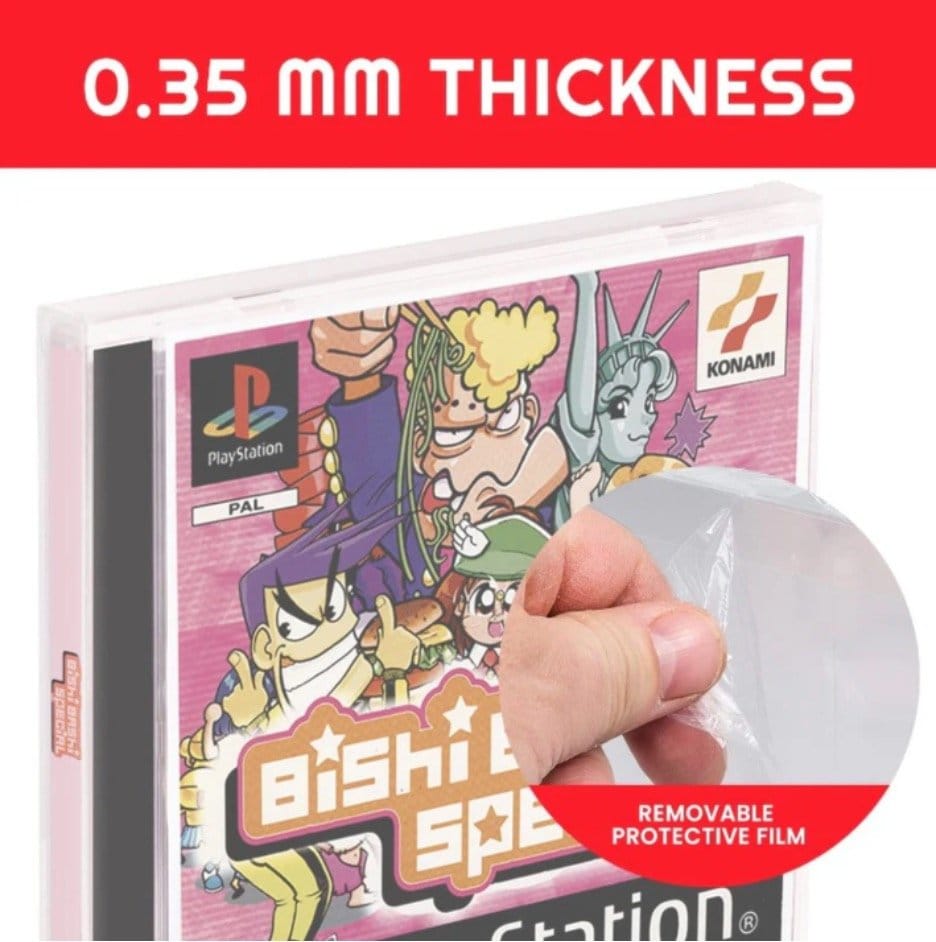 Evoretro Nintendo PS1/Single CD/Dreamcast (Jewel Case) PET Gehäuse 25er-Pack Games