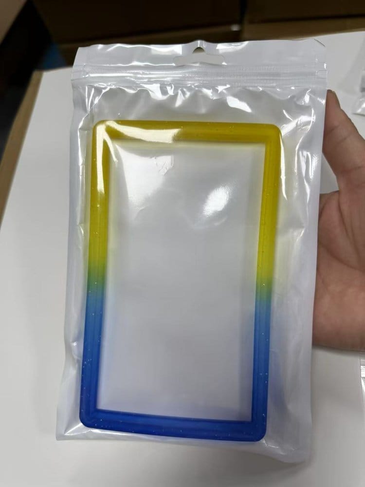 Evoretro PSA Für Gegratete Karten-Slab Gradient Yellow-Blue Glitter Evoretro Bumper