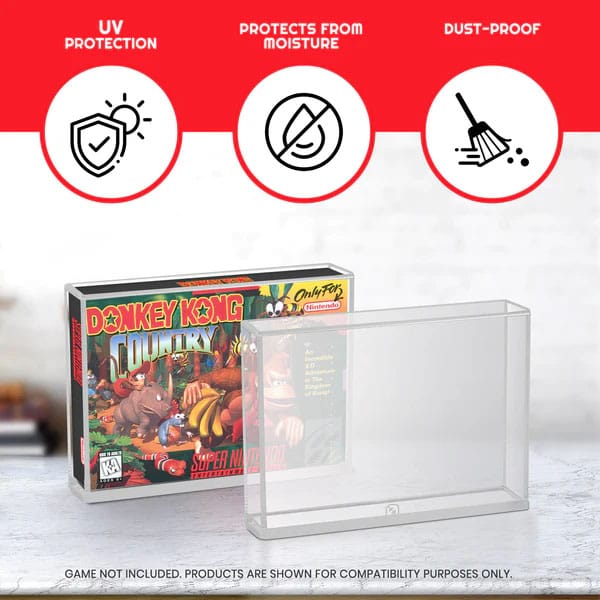 Evoretro SNES/N64 Spiele Acrylgehäuse 2er-PackFür