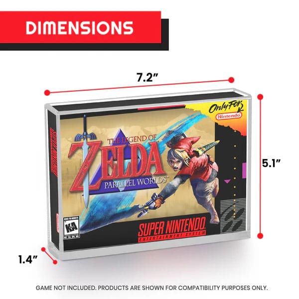 Evoretro SNES/N64 Spiele Acrylgehäuse 2er-PackFür