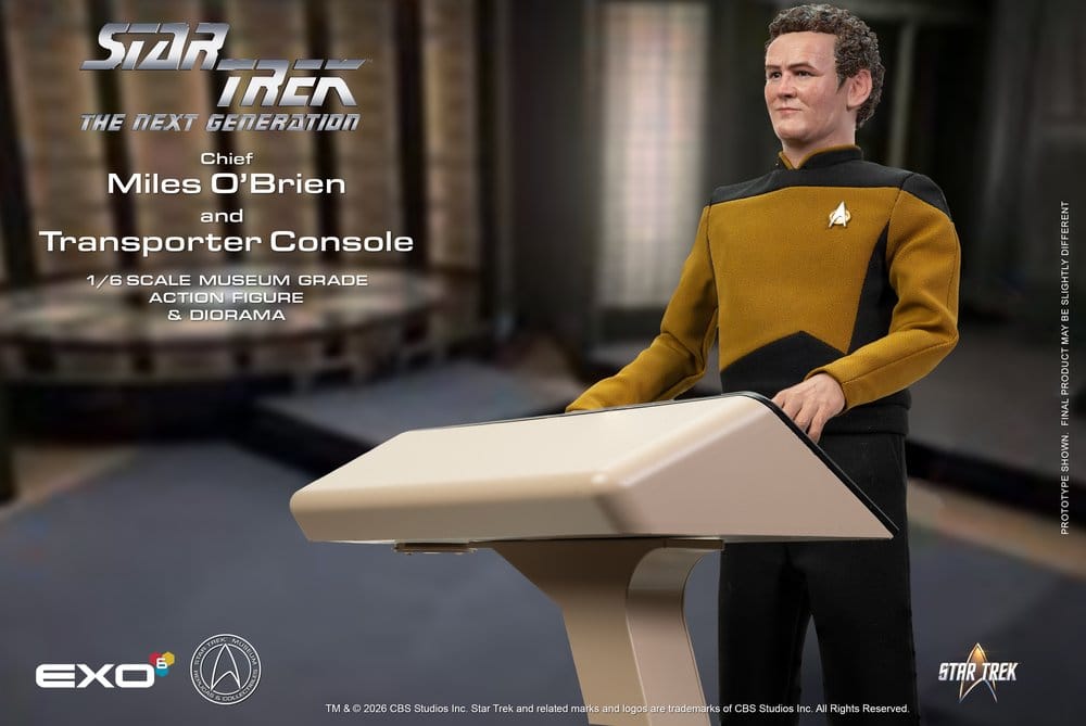 EXO-6 Star Trek Das nächste Jahrhundert Chief Miles O’Brien with Transporter Console 1/6 Actionfigur