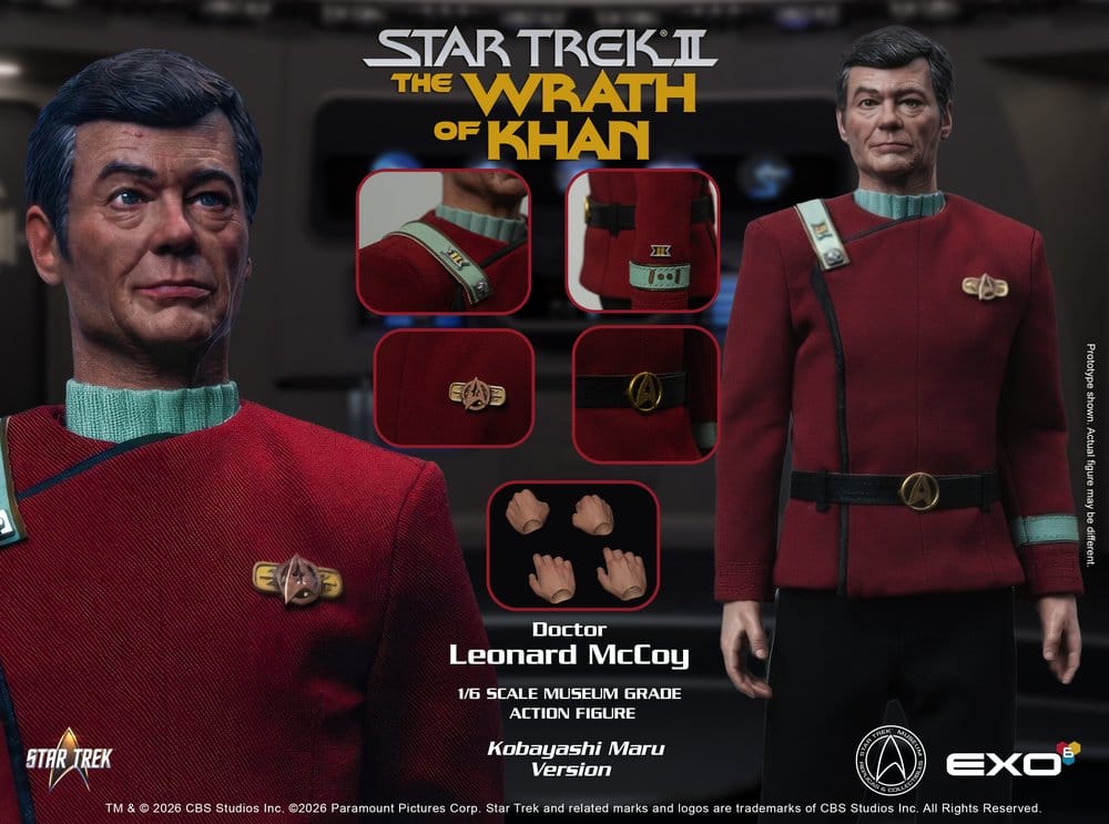 EXO-6 Star Trek II Der Zorn des Khan Dr. Leonard McCoy Kobayashi Maru Version 1/6 Actionfigur