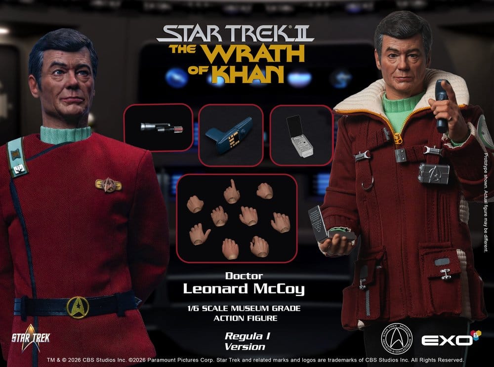 EXO-6 Star Trek II Der Zorn des Khan Dr. Leonard McCoy Regula I Version 1/6 Actionfigur
