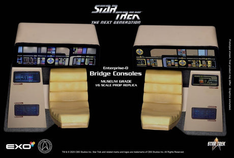 EXO-6 Star Trek The Next Generation Enterprise-D Bridge Consoles Set 1/6 Replik