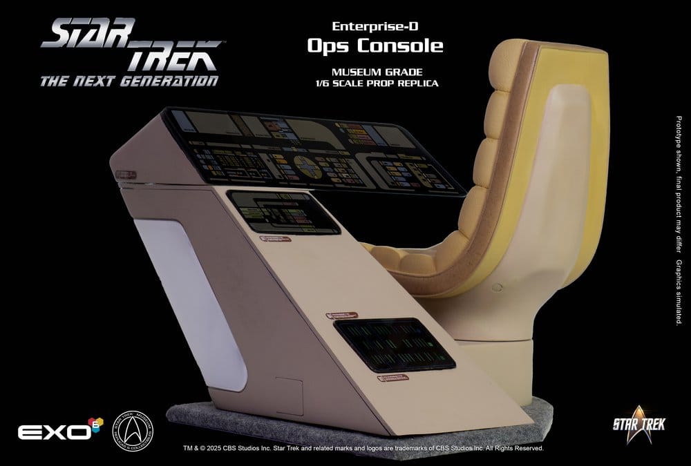 EXO-6 Star Trek The Next Generation Enterprise-D Bridge OPS Console 1/6 Replik