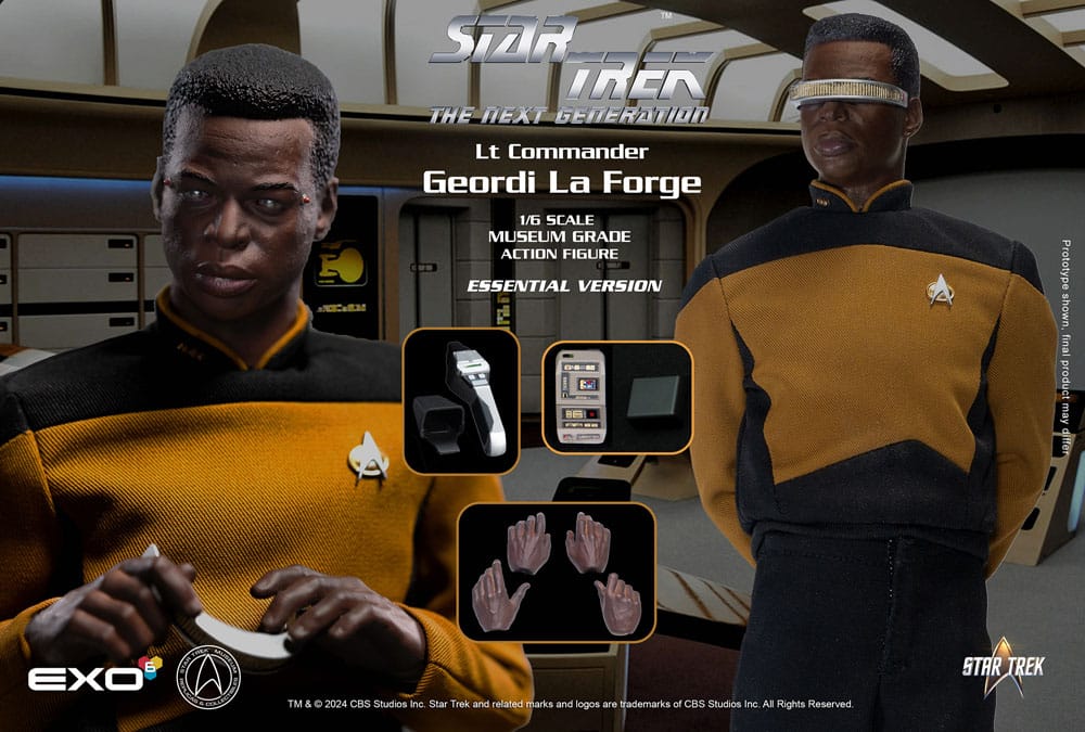 EXO-6 Star Trek The Next Generation Lt. Commander Geordi La Forge (Essentials Version) 1/6 Actionfigur