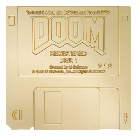 FaNaTtik Doom Floppy Disk Gold Plated Limited Edition Replik