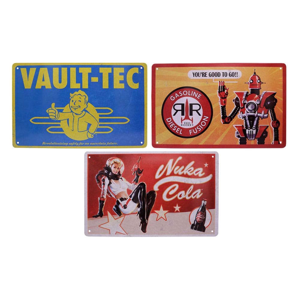 FaNaTtik Fallout Brands 3er Set Blechschilder