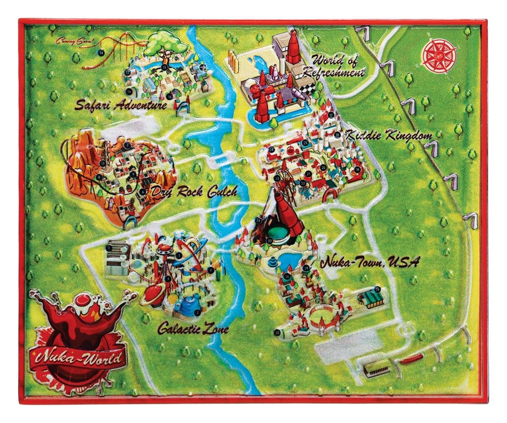 FaNaTtik Fallout Metal Map Nuka-World Limited Edition Replik