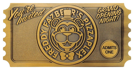 FaNaTtik Five Nights at Freddy’s Pizzaplex Opening Night Ticket Limited Edition Replik