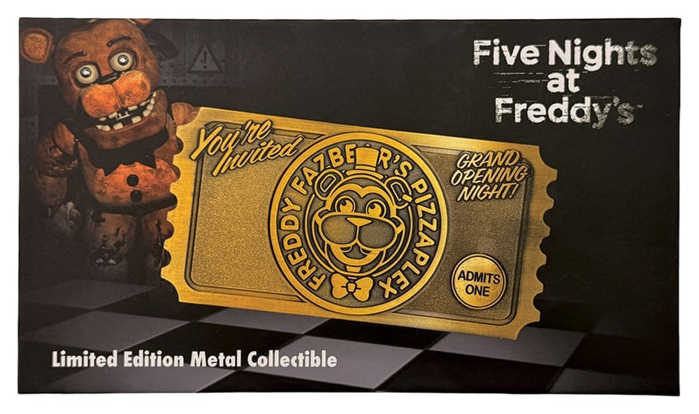FaNaTtik Five Nights at Freddy’s Pizzaplex Opening Night Ticket Limited Edition Replik