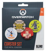 FaNaTtik Overwatch 4er-Pack Bedrucktes Metall Untersetzer
