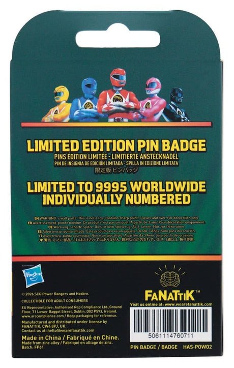 FaNaTtik Power Rangers Green Ranger Limited Edition Ansteck-Pin