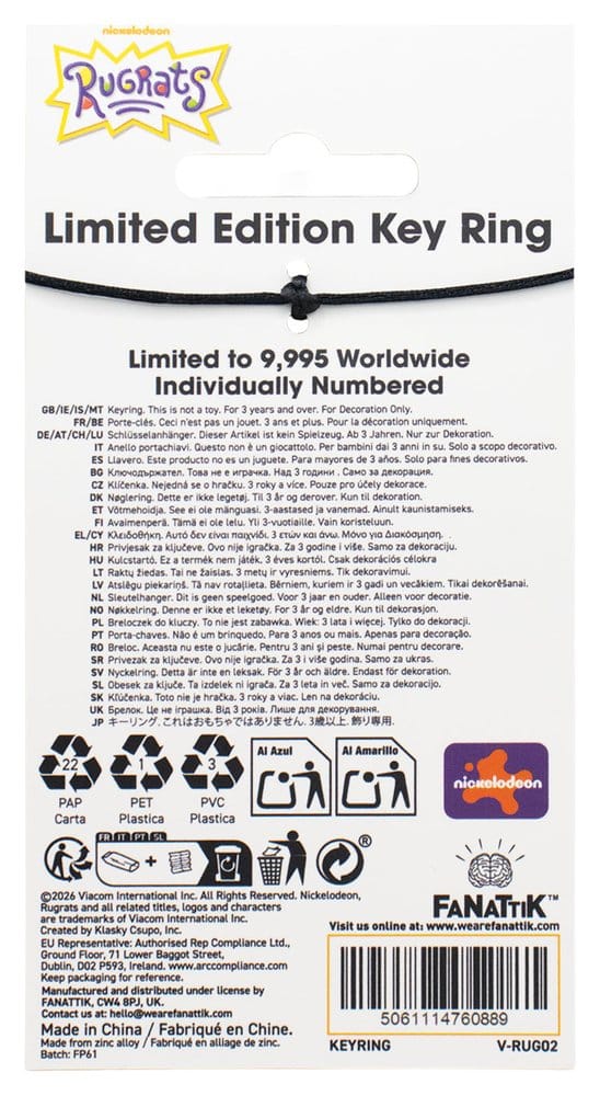 FaNaTtik Rugrats Limited Edition 35th Anniversary Schlüsselanhänger