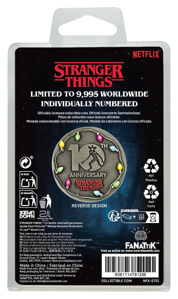 FaNaTtik Stranger Things 10th Anniversary Eleven Limited Edition Sammelmünze