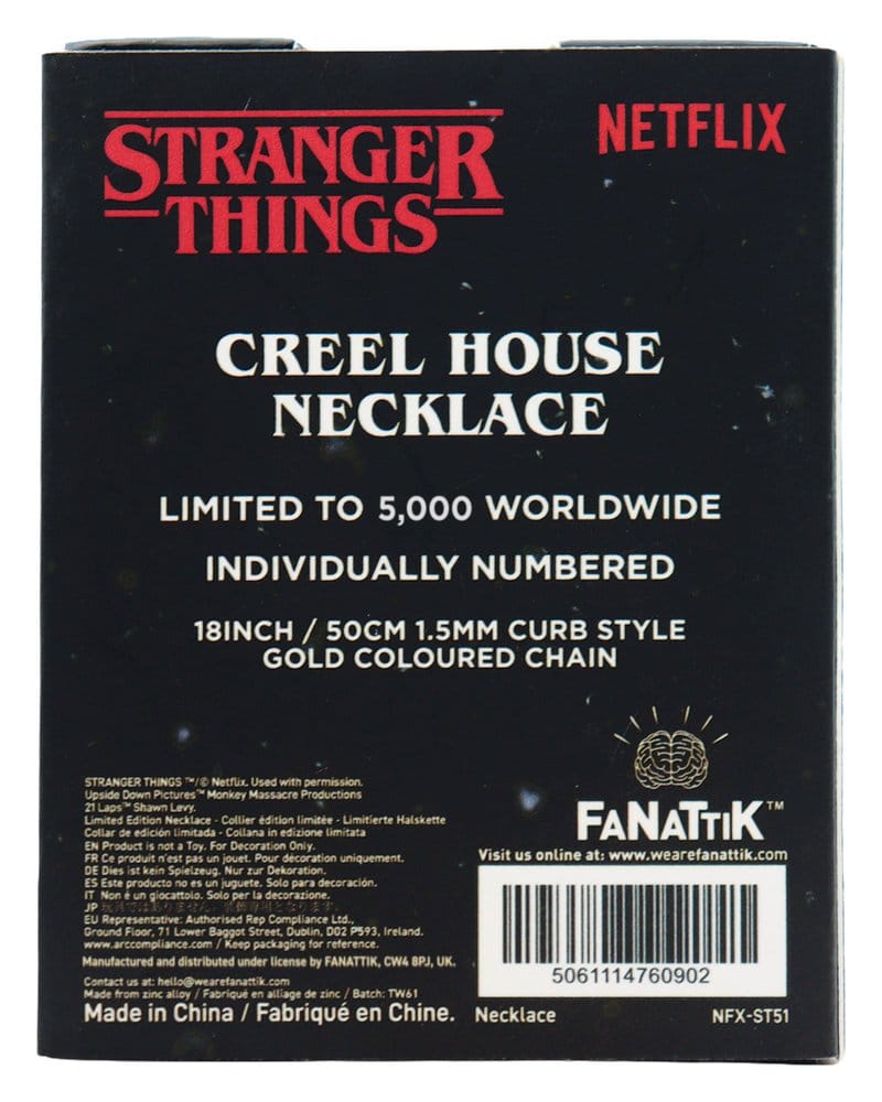 FaNaTtik Stranger Things Creel House Window Limited Edition Halskette