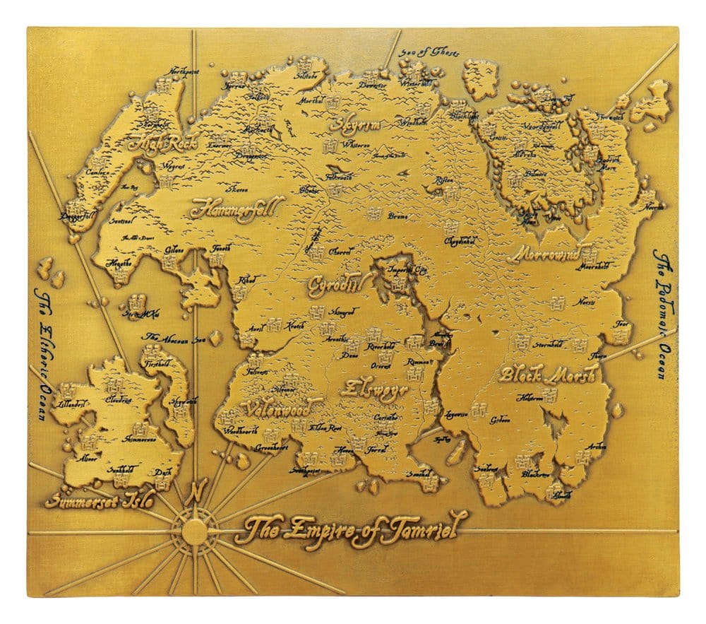 FaNaTtik The Elder Scrolls Metal Map Of Tamriel Limited Edition Replik