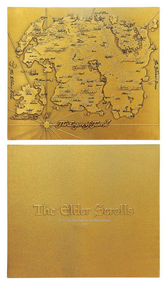 FaNaTtik The Elder Scrolls Metal Map Of Tamriel Limited Edition Replik