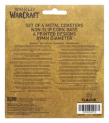 FaNaTtik World Of Warcraft 4er-Pack Bedrucktes Metall Untersetzer
