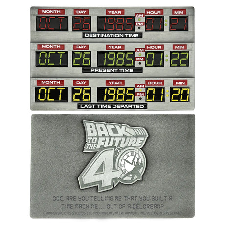 FaNaTtik Zurück in die Zukunft Time Circuit Limted Edition Metallbarren