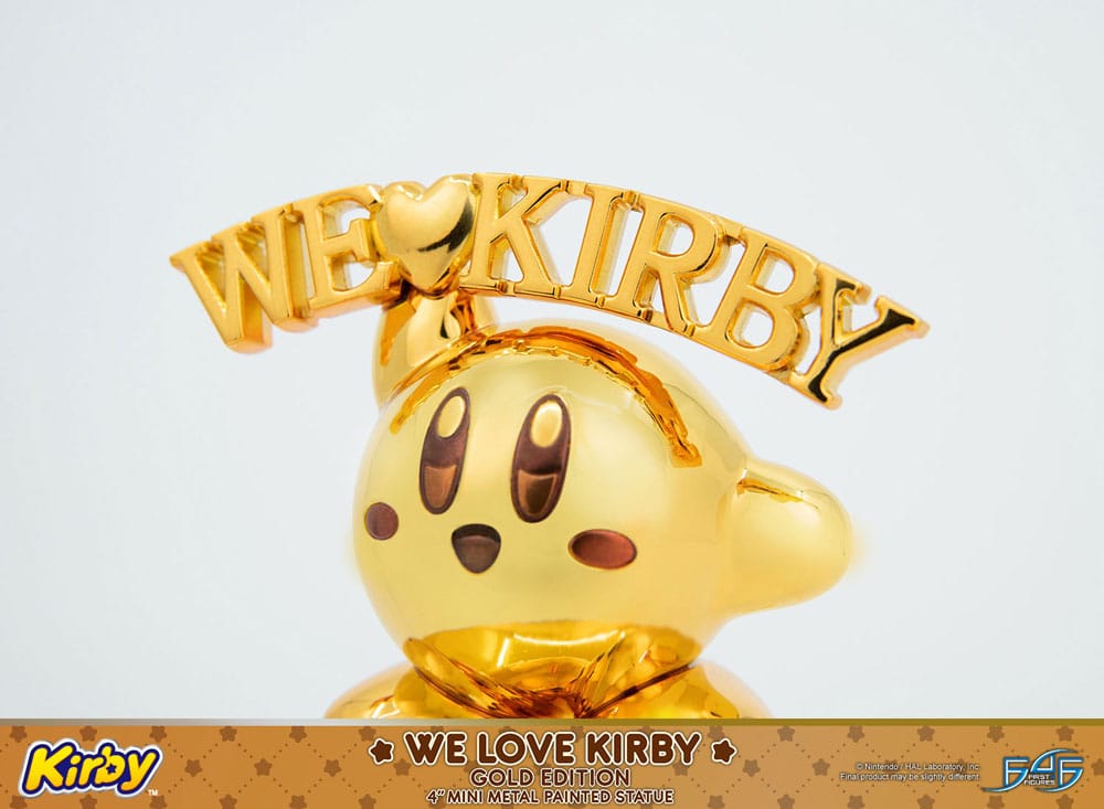 First 4 Figures Kirby We Love Kirby Gold Edition DieCast Statue