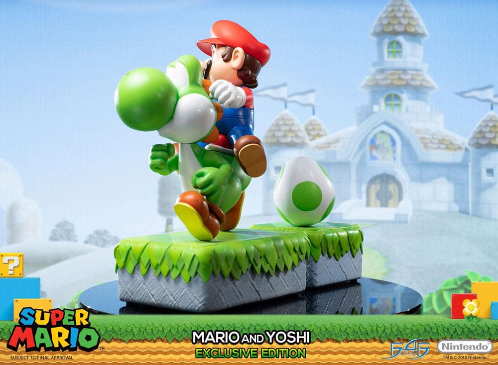 First 4 Figures Super Mario - Mario & Yoshi Exclusive Edition Statue