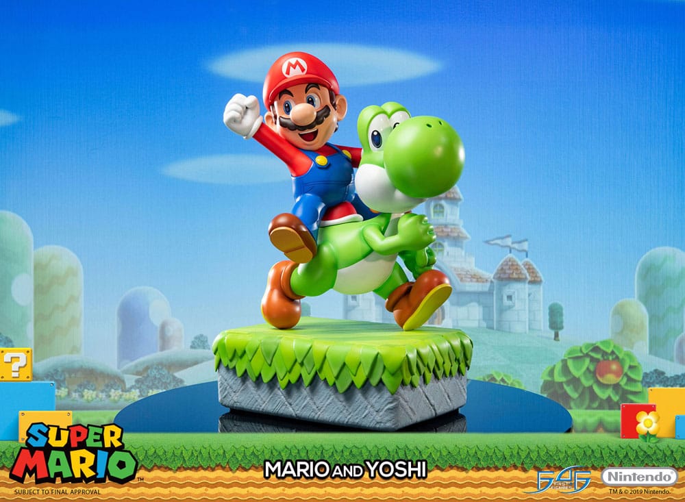 First 4 Figures Super Mario - Mario & Yoshi Exclusive Edition Statue
