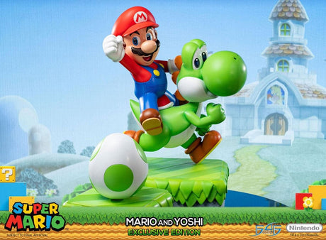 First 4 Figures Super Mario - Mario & Yoshi Exclusive Edition Statue