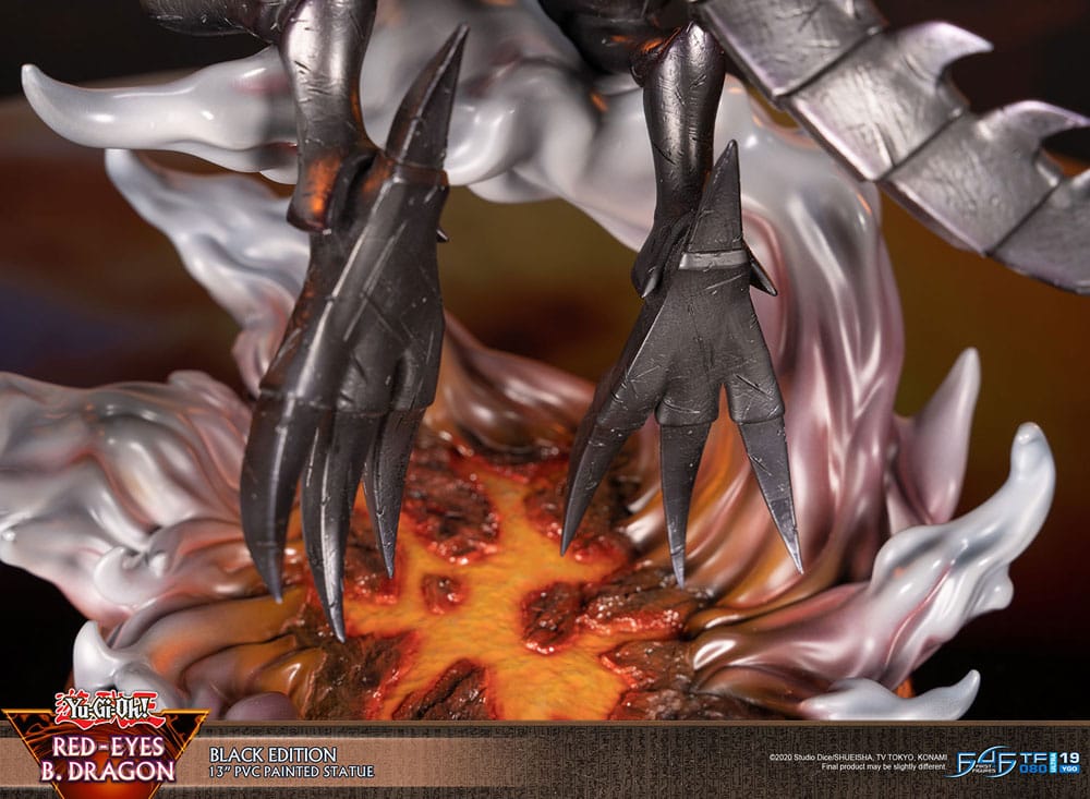 First 4 Figures Yu-Gi-Oh! Red-Eyes B. Dragon Black Colour Statue - Beschädigte Verpackung