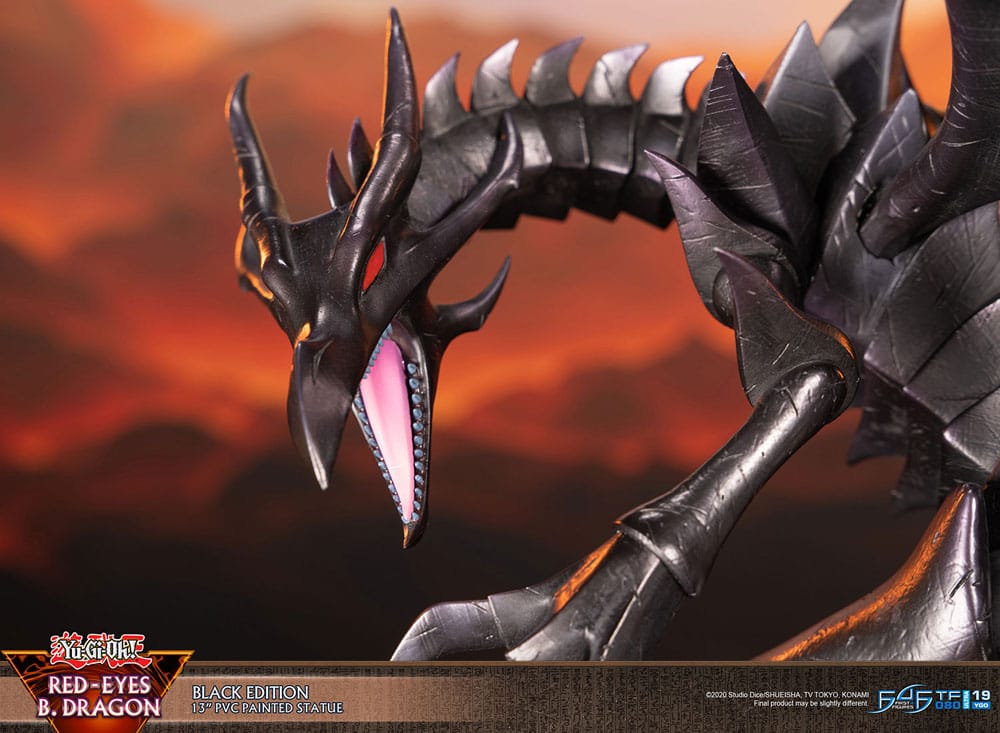 First 4 Figures Yu-Gi-Oh! Red-Eyes B. Dragon Black Colour Statue - Beschädigte Verpackung