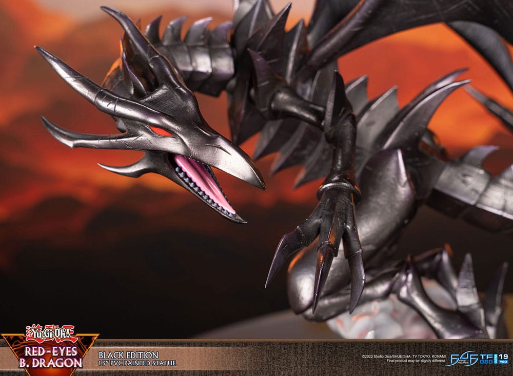First 4 Figures Yu-Gi-Oh! Red-Eyes B. Dragon Black Colour Statue - Beschädigte Verpackung