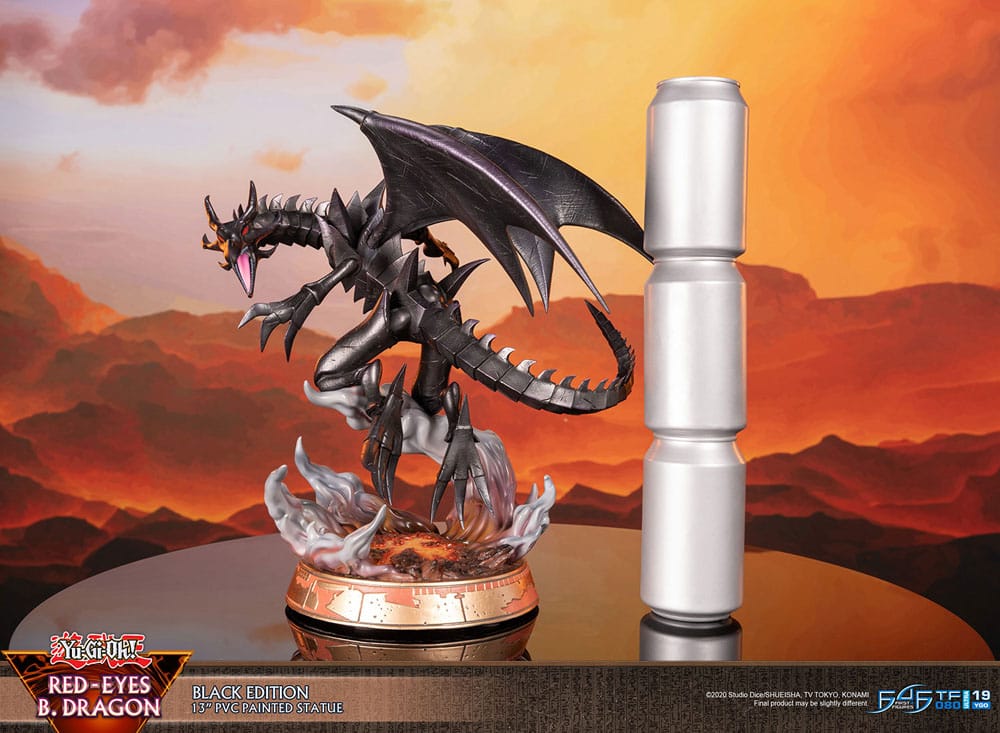 First 4 Figures Yu-Gi-Oh! Red-Eyes B. Dragon Black Colour Statue - Beschädigte Verpackung